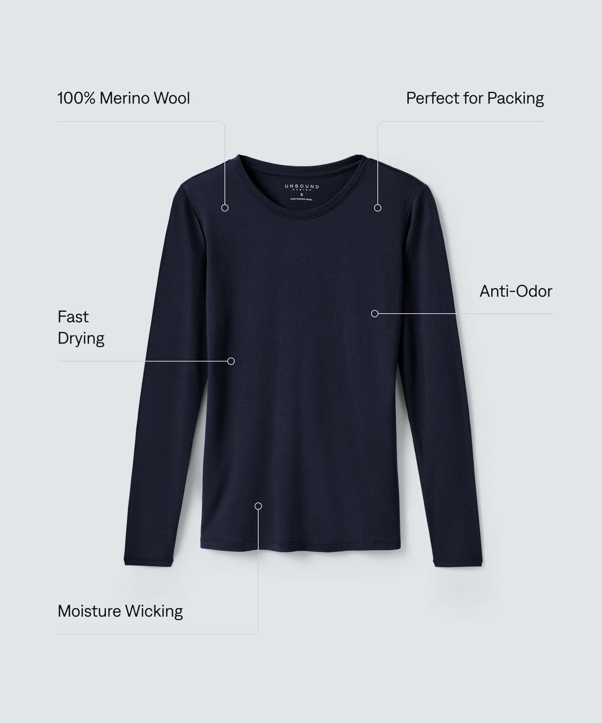 Women's Long Sleeve Merino Crew